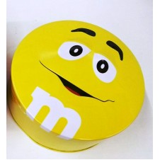 M&M's Candy Yellow Tin Can